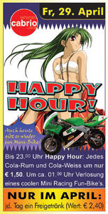 Happy Hour mit Minibike-Verlosung