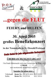 Popcorner & Trenda gegen die Flut@Tennishalle