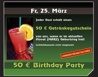 50-€uro Birthday Party@Fledermaus (Nachtmeile)