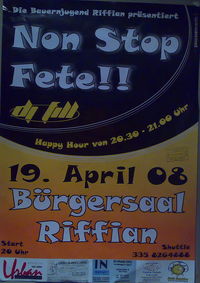 Non Stop Fete(Südtirol)@Bürgersaal Riffian