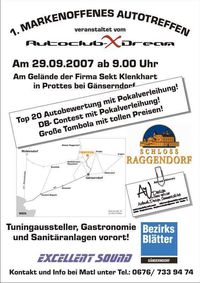 1 Markenoffenes Autotreffen@Am Gelände der Firma Sekt Klen