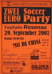 2€ Soccer Party@Festhalle Rosenau