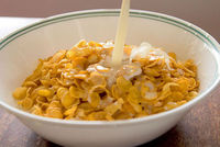 Ich esse Cornflakes zum Frühstück