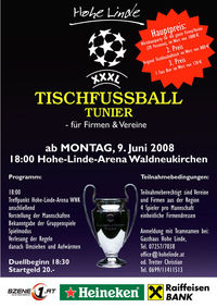 Tischfussball Turnier@Gh. Hohe Linde-Partykeller