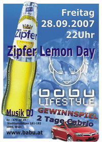Zipfer Lemon Day@Club Babu - the club with style