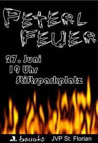 Peterlfeuer der JVP St. Florian@Stiftsparkplatz