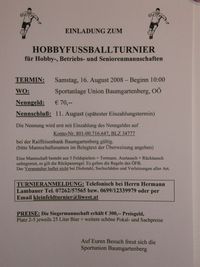 Hobbyfußballturnier Baumgartenberg OÖ@Sportanlage