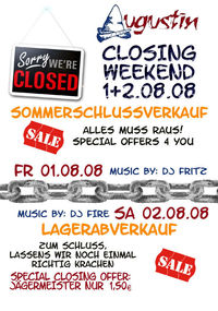 Sorry - We Are Closing!@Augustin Keller