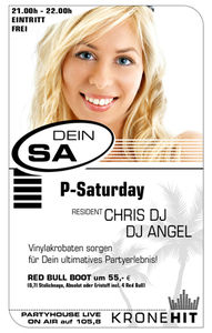 P-Saturday live on Air auf Kronehit@Partyhouse Auhof