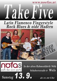 take five - latin flamenco fingerstyle, rock blues und oide hadern