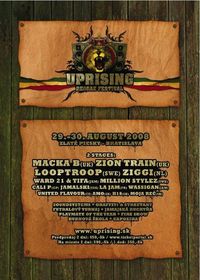 Uprising Reggae Festival@rekreacny areal Zlate Piesky