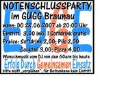 Notenschlussparty im GUGG Braunau@GUGG Veranstaltungssaa