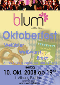 Oktoberfest @ blum@Cafe Bar Bisto Blum