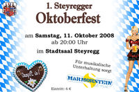 1. Steyregger Oktoberfest@Stadtsaal Steyregg