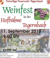 Weinfest - FF Tegernbach@Hofbühne Tegernbach
