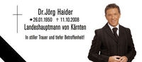 In Gedenken an  Dr. JÖRG HAIDER †