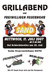 Grillabend Feuerwehr Sand@Feuerwehrhaus Sand