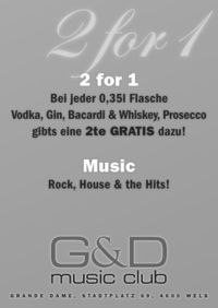 2 for 1@G&D music club