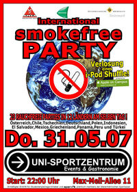 International Smokefree Party@Uni-Sportzentrum