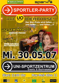 Sportler-Party mit Bier-Börse@Uni-Sportzentrum