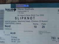 ALL HOPE IS GONE WORLD TOUR 08,SLIPKNOT,COB,MACHINE HEAD