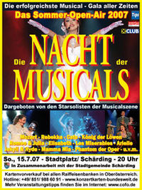 Die nacht der Musicals - Open-Air@Stadtplatz Schärding