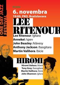 One Day Jazz Festival: Hiromi Uehara, Lee Ritenour!@PKO Bratislava