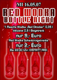 Red Wodka Bottle Night