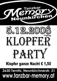 Klopfer Party@Tanzbar Memory