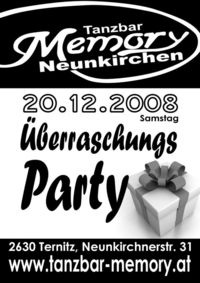 Überraschungs Party@Tanzbar Memory