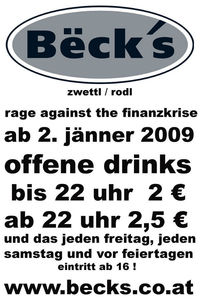 rage against the finanzkrise@Becks Bar