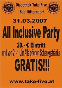 All Inclusive Party@Diskothek Take Five
