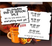 Glühwein end of season sale