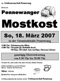 Pennewanger Mostkost@Gemeindehalle