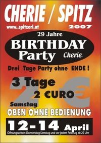 Birthday Party 29 Jahre CHERIE