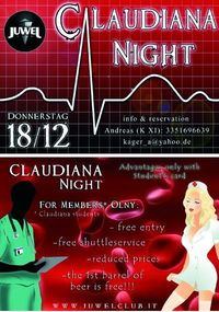 Claudiana Night im Juwel@Juwel Club