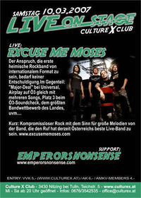 Excuse me Moses & Emperors Nonsense@Culture X Club