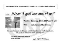 What if god was one of us@Katholische Kirche