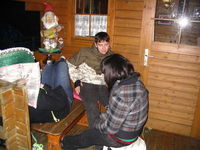 Silvester 2009 sama beim Knoi in seiner Partyhütte!!!