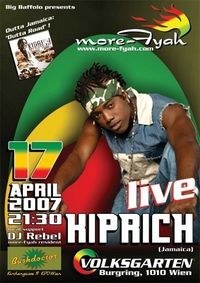 Kiprich live outta Jamaika!@Volksgarten Clubdisco