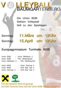 Volleyball - Baumgartenberg@Europagymnasiumhalle