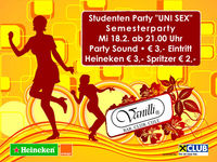 "Uni Sex" Semesterparty@Vanilli