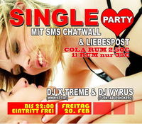 Single Party mit SMS Chatwall und Liebespost@P2