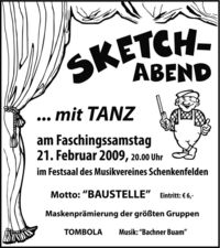 Sketchabend mit Tanz@Veranstaltungssaal Schenkenfelden