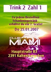 Trink 2 Zahl 1@Club-Miami