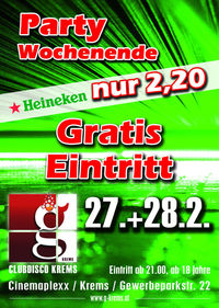 Partywochenende@G-Krems