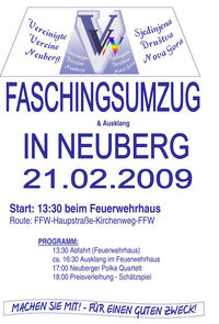 Faschingsumzug + Ausklang@Feuerwehrhaus Neuberg