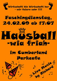 Cumberland Parkcafe Faschings- Hausball@Cumberland Parkcafe