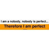 .+*+..+*+..+*+..+*+..+*+.NOBODY IS PERFECT.+*+..+*+..+*+..+*+..+*+.MY NAME IS NOBODY.+*+..+*+..+*+..+*+..+*+.