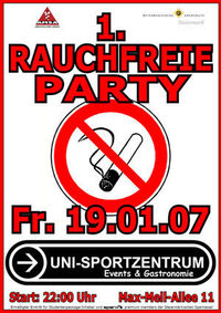 1. Rauchfreie Party@Uni-Sportzentrum
